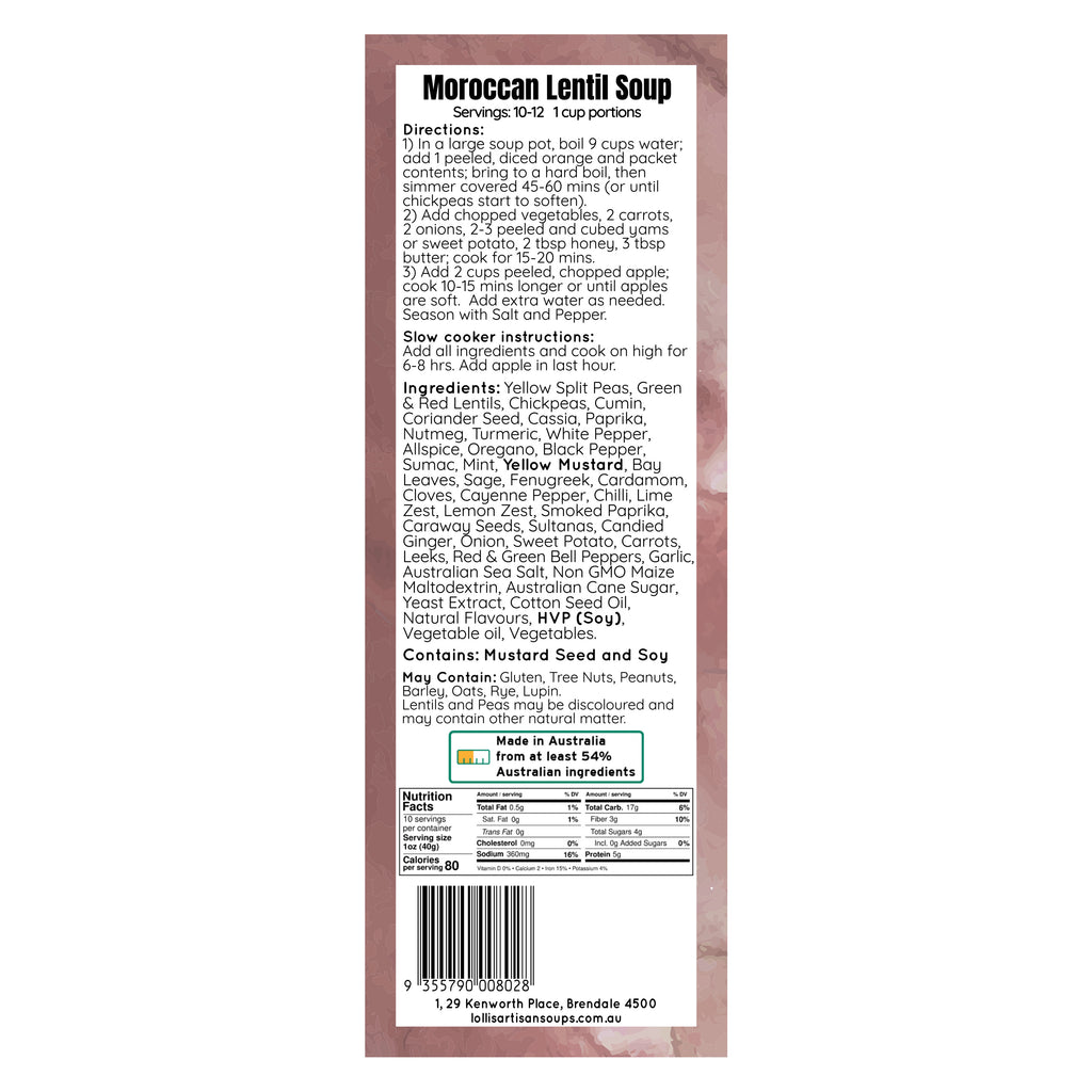 Moroccan Lentil Soup Mix - 400g