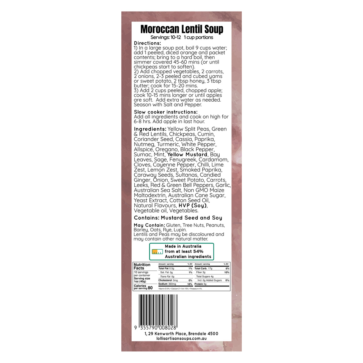 Moroccan Lentil Soup Mix - 400g
