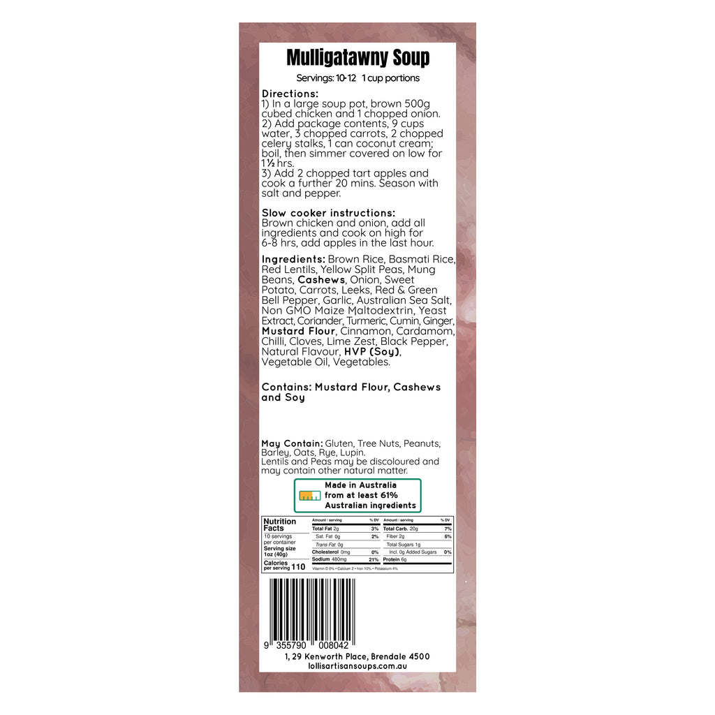 Mulligatawny Soup Mix - 400g