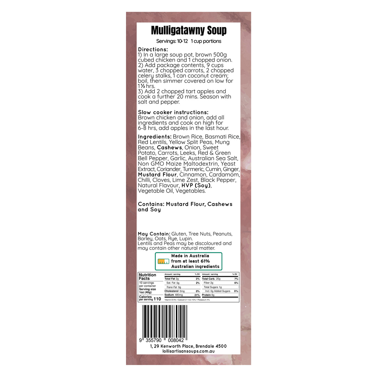 Mulligatawny Soup Mix - 400g