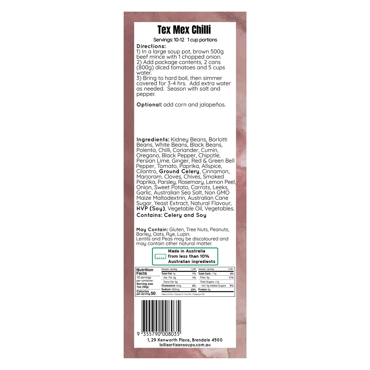 Tex Mex Chilli Mix - 400g